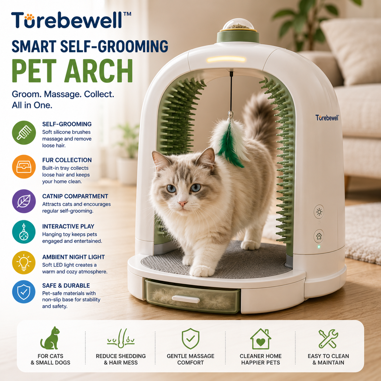 Turebewell™ Smart Self-Grooming Pet Arch