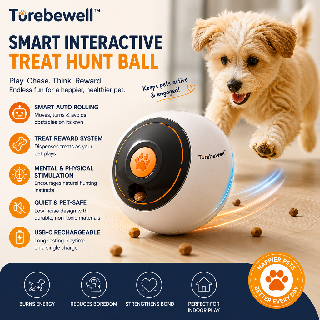 Turebewell™ Smart Interactive Treat Hunt Ball