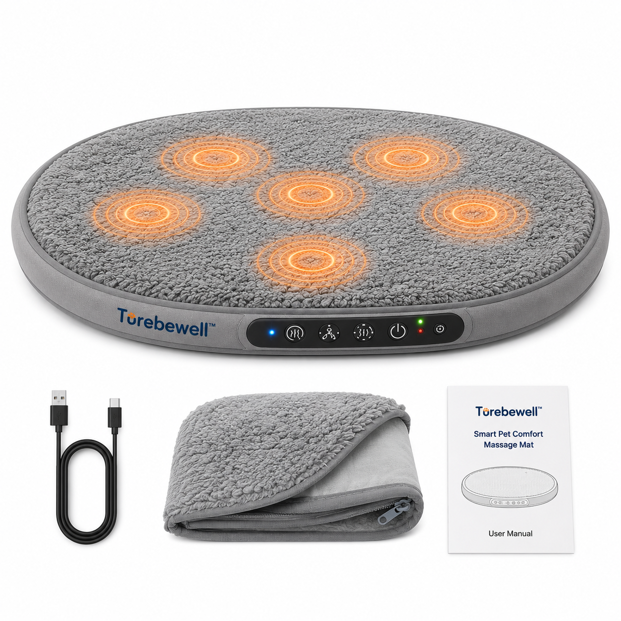 Turebewell™ Smart Pet Comfort Massage Mat